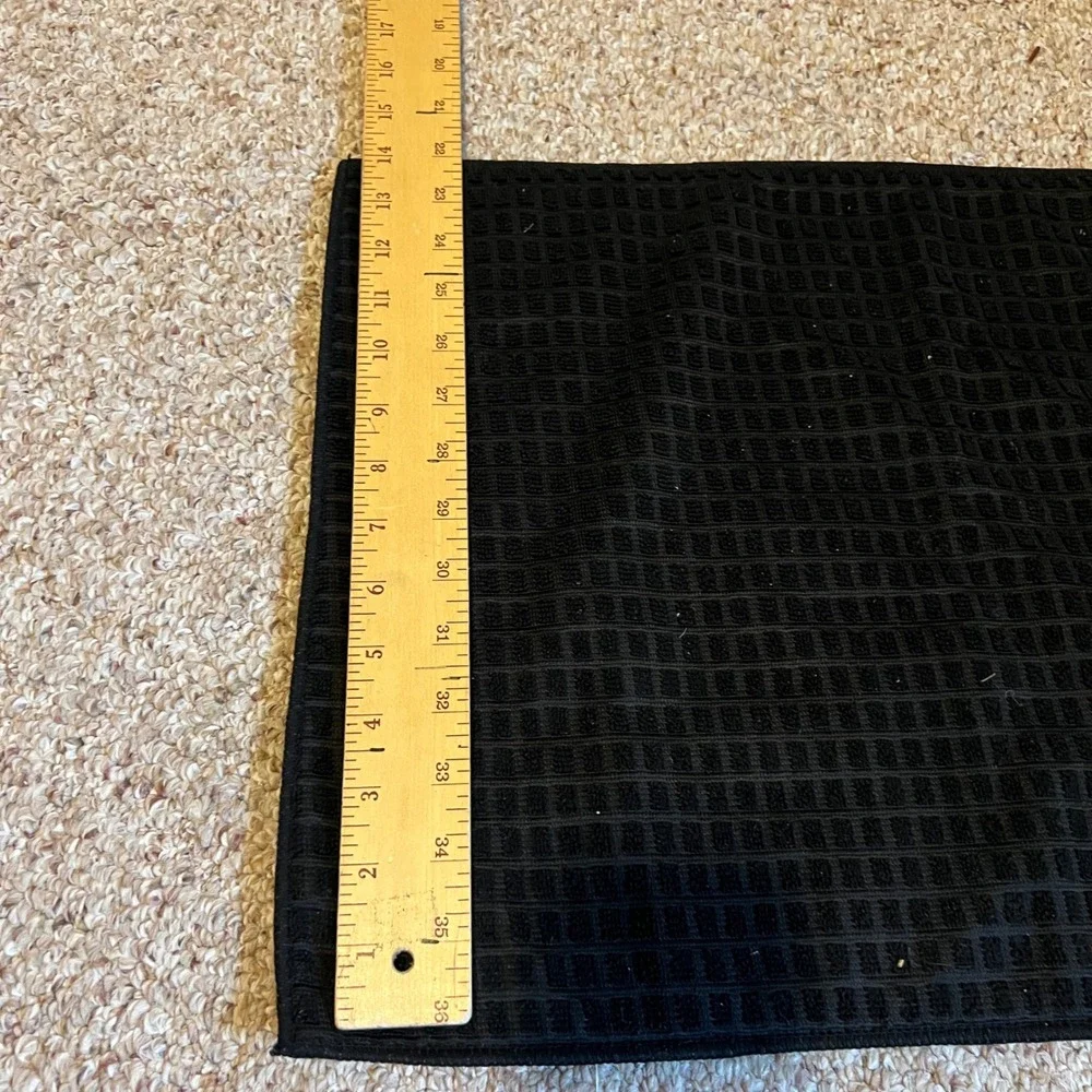 Black Waffle Weave Dish Drying Mat Thick Absorbent Kitchen Towel Mat 20x14.5